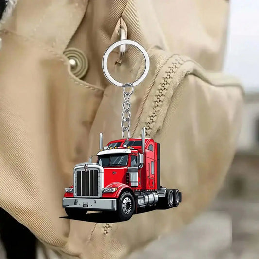 Red Truck Graphic Keychain TS