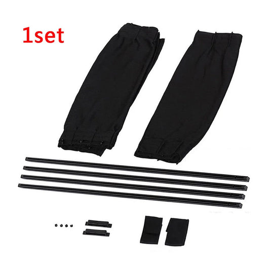 Black Fabric Pleated Car Window Curtains FC