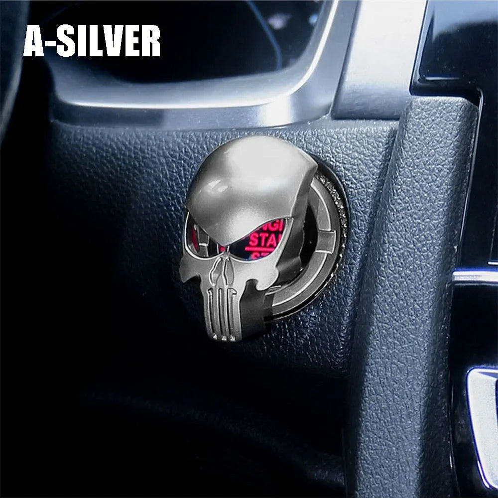 Skull Shaped Engine Start Stop Button Cover FC