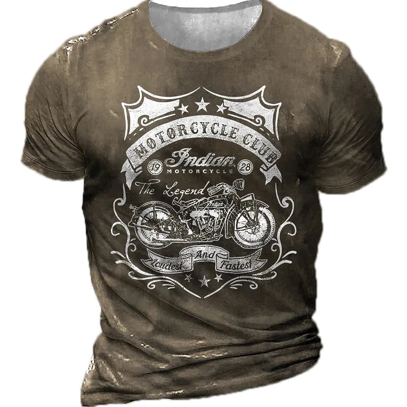 Old Man Motorcyclist T-Shirt FM
