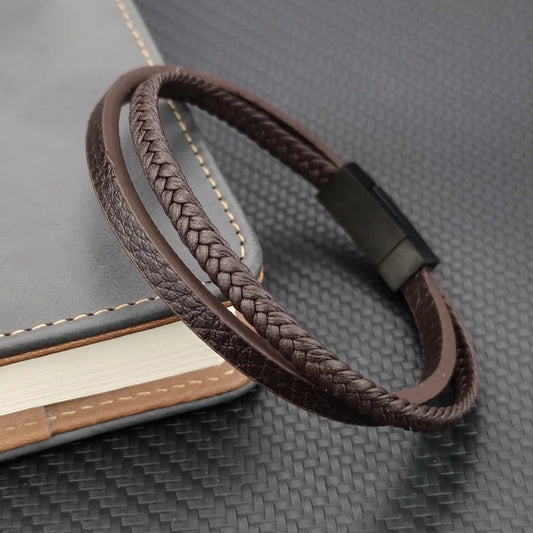 Rope Leather Bracelet Men FM