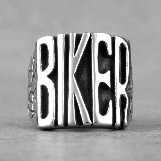 Biker Letter Punk Ring FM