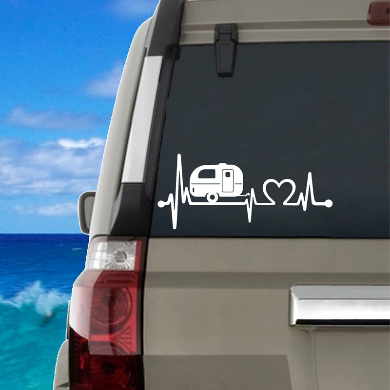 Happy Camper Heartbeat Decal MV
