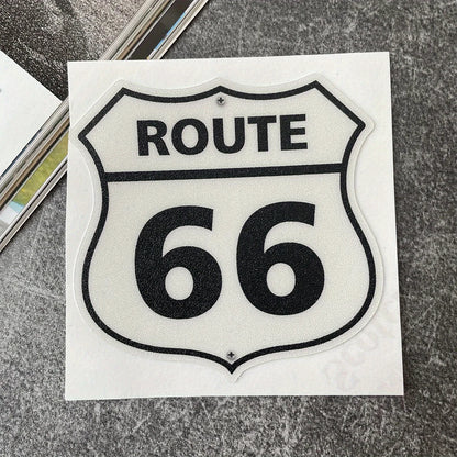 Motorcycle Route 66 Sign Stickers FM