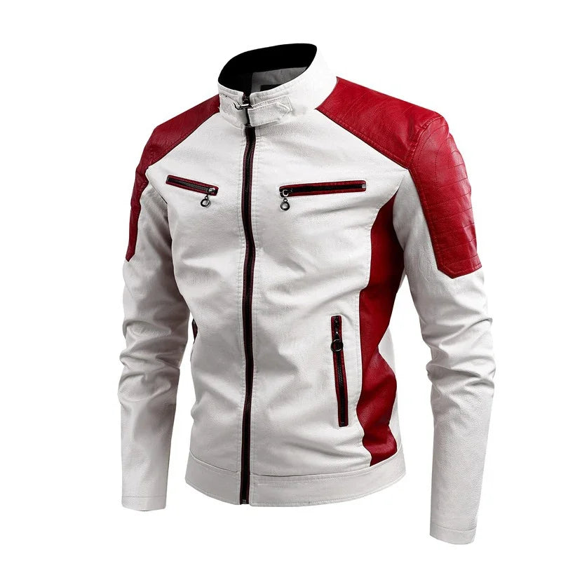 Retro Motorcycle Leather Jacket FM