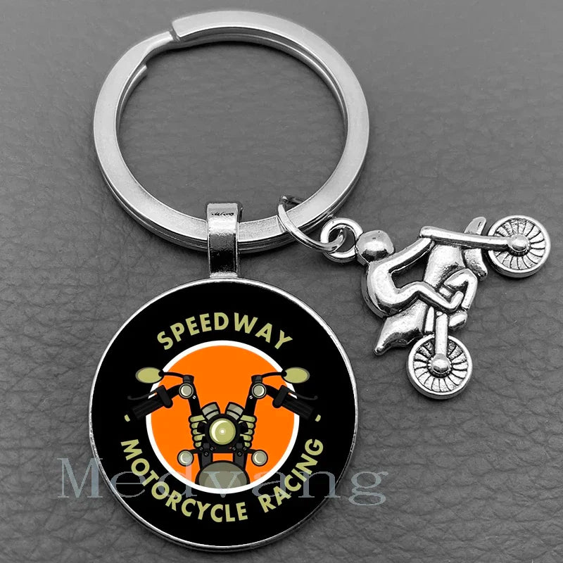 Motorcycle Rider Keychain FM