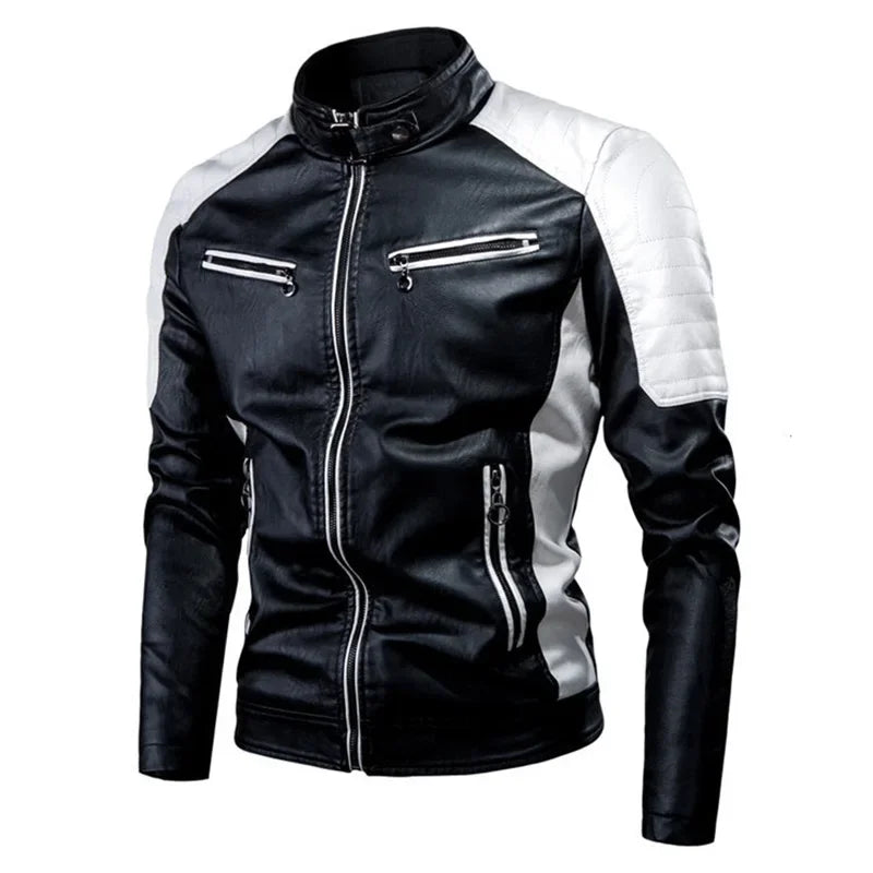 Retro Motorcycle Leather Jacket FM
