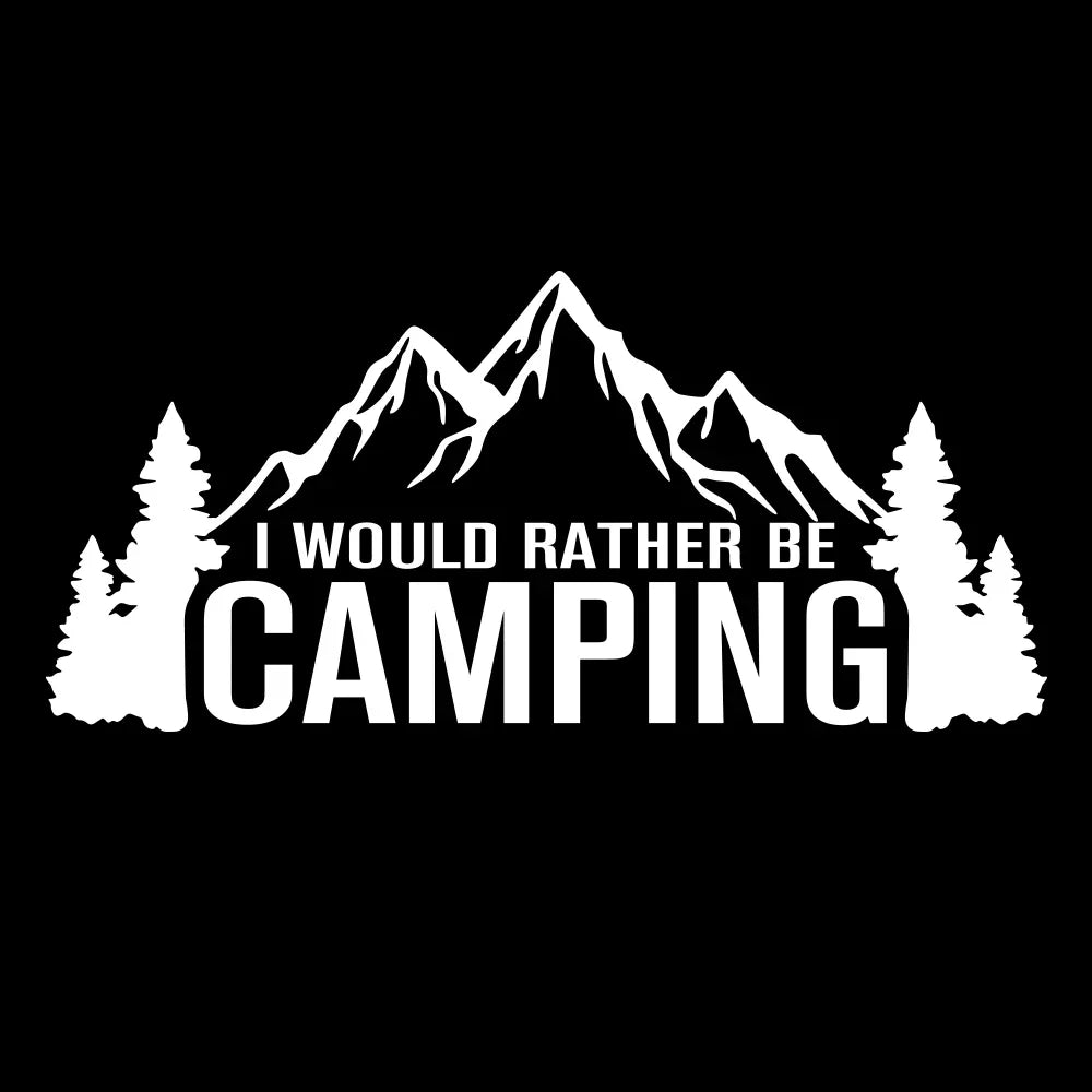I Would Rather Be Camping Sticker MV