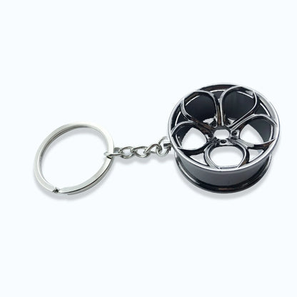 JDM Car Wheel Keychain FC