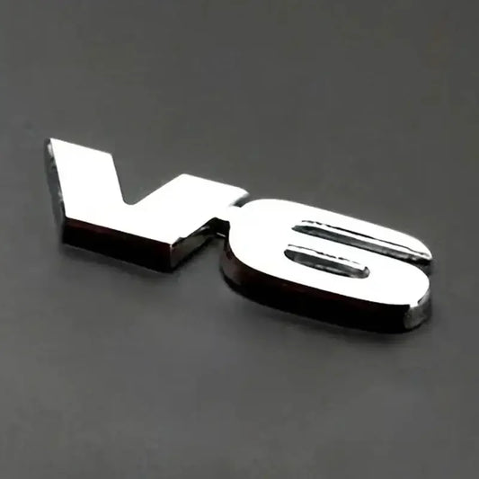 V6 Letter Car Emblem Badge FC