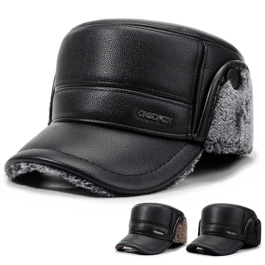 Men's Leather Warm Cap FM