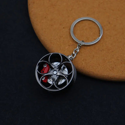 Metal Car Wheel Hub Keychain FC