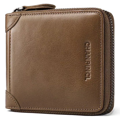 Cowhide Leather Mini Wallet FM