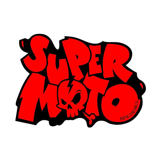 Super Moto Skull Stickers FM