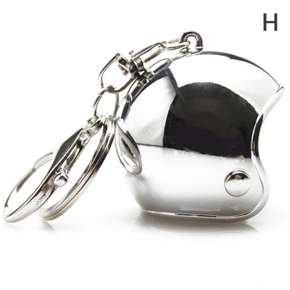 Motorcycle Helmet Metallic Keychain FM