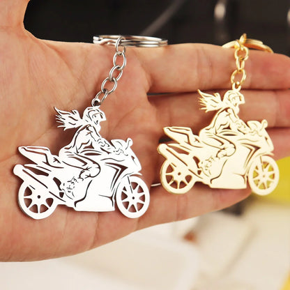Girl Biker Keychain FM