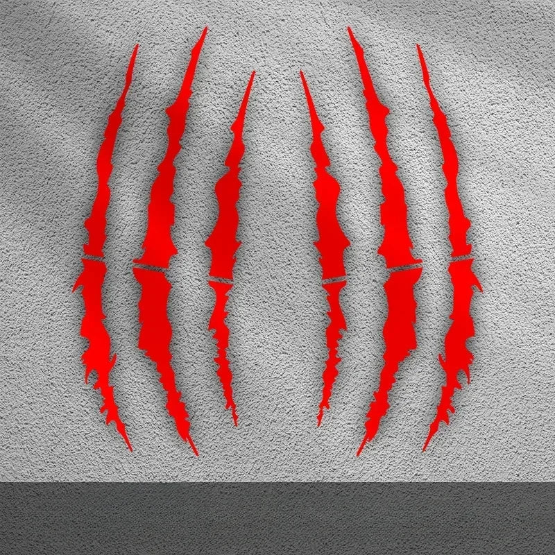 2PCS Helmet Scratch Sticker FM