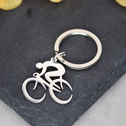 Cyclist Metal Keychains FB