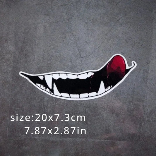 Crazy Smile Helmet Sticker FM