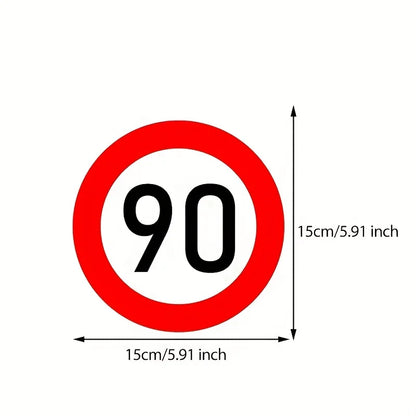 Circular Speed Limit Road Sign Decals FC