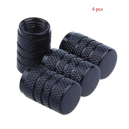 Knurled Aluminum Tire Valve Stem Caps FC