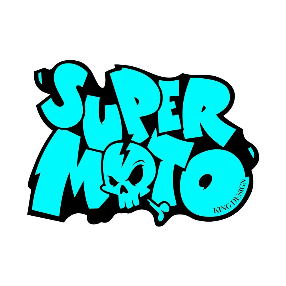 Super Moto Skull Stickers FM