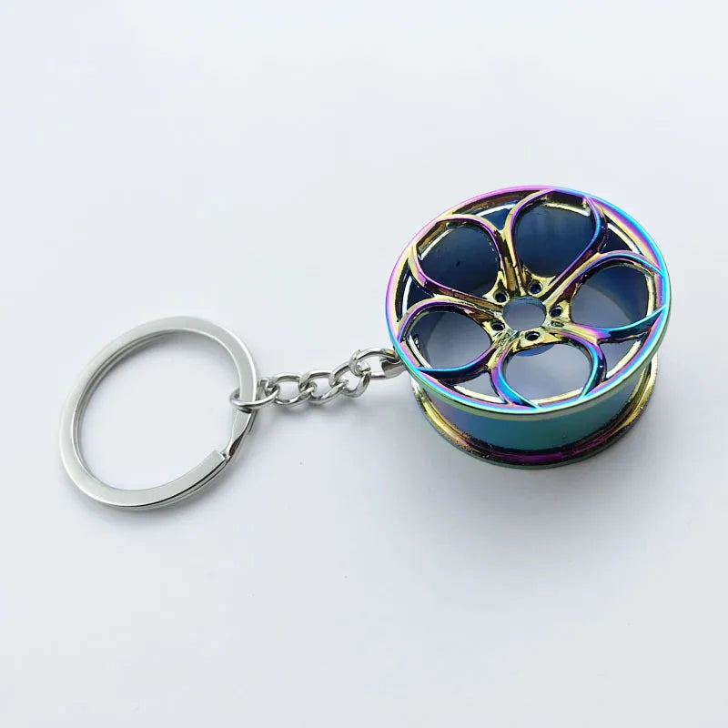 JDM Car Wheel Keychain FC