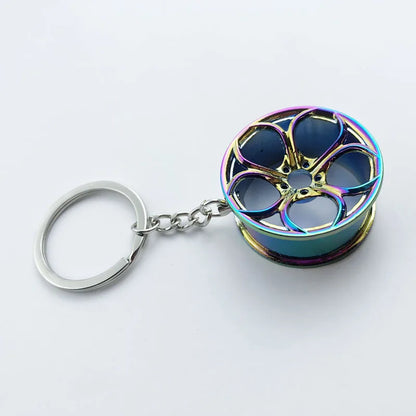 JDM Car Wheel Keychain FC