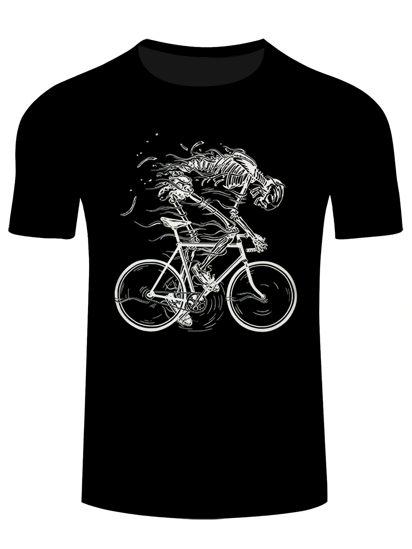 Skull Biker Print T-Shirt FB