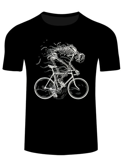 Skull Biker Print T-Shirt FB