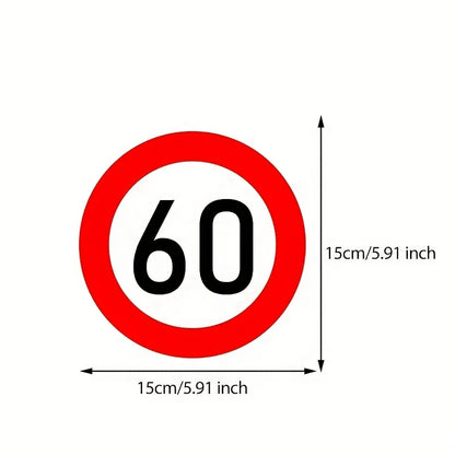 Circular Speed Limit Road Sign Decals FC