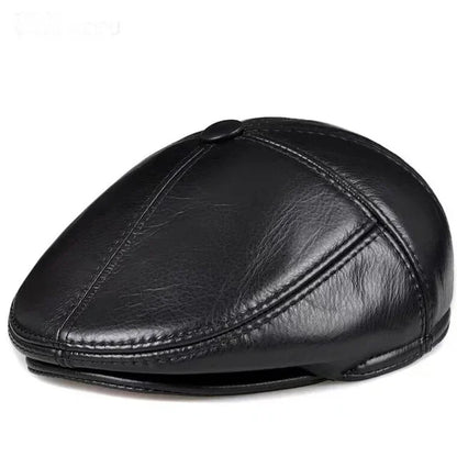 Winter Leather Beret for Men FM