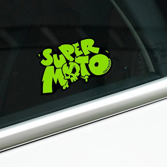 Super Moto Skull Stickers FM