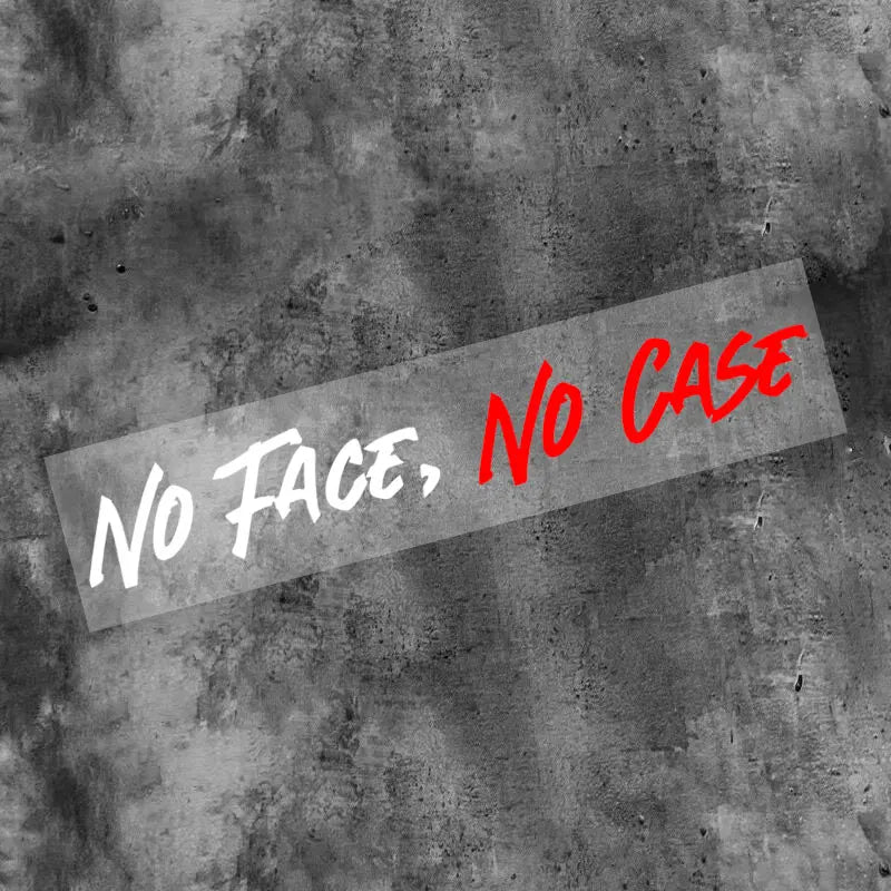 NO FACE NO CASE Helmet Stickers FM