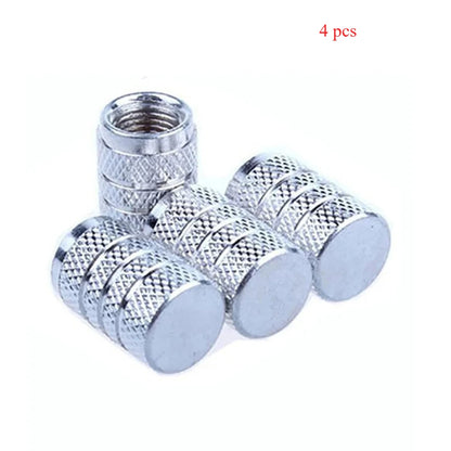 Knurled Aluminum Tire Valve Stem Caps FC