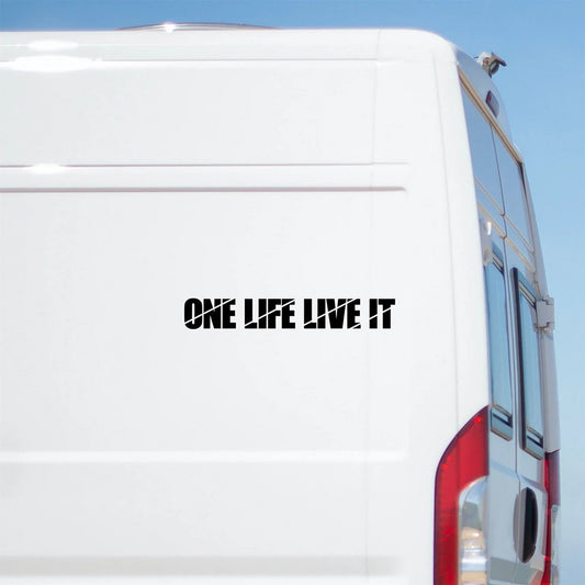 One Life Live It Caravan Sticker FV