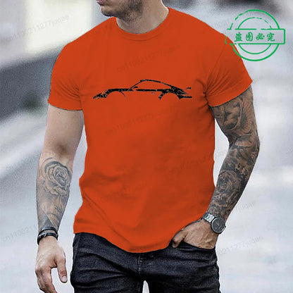 Minimalist Sports Car Silhouette Graphic T-Shirt FC