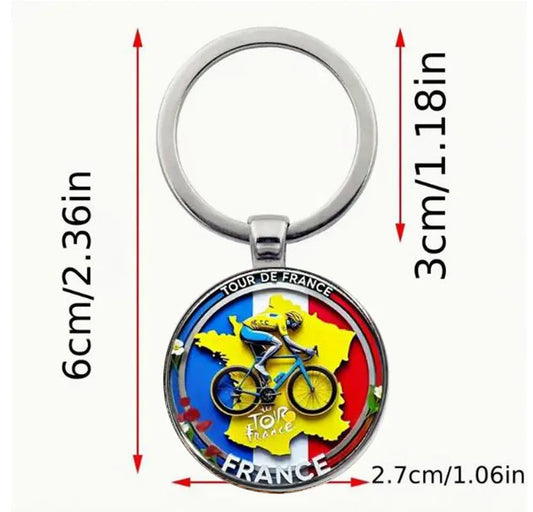 Tour de France Cyclist Keychain FB