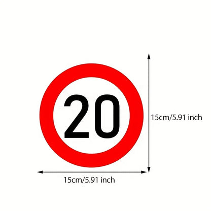 Circular Speed Limit Road Sign Decals FC