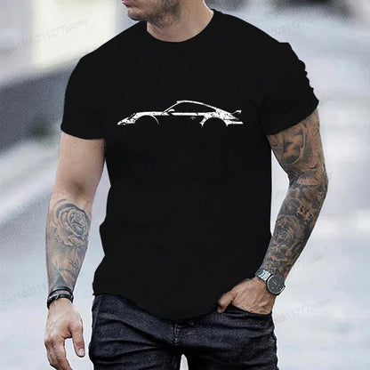 Minimalist Sports Car Silhouette Graphic T-Shirt FC