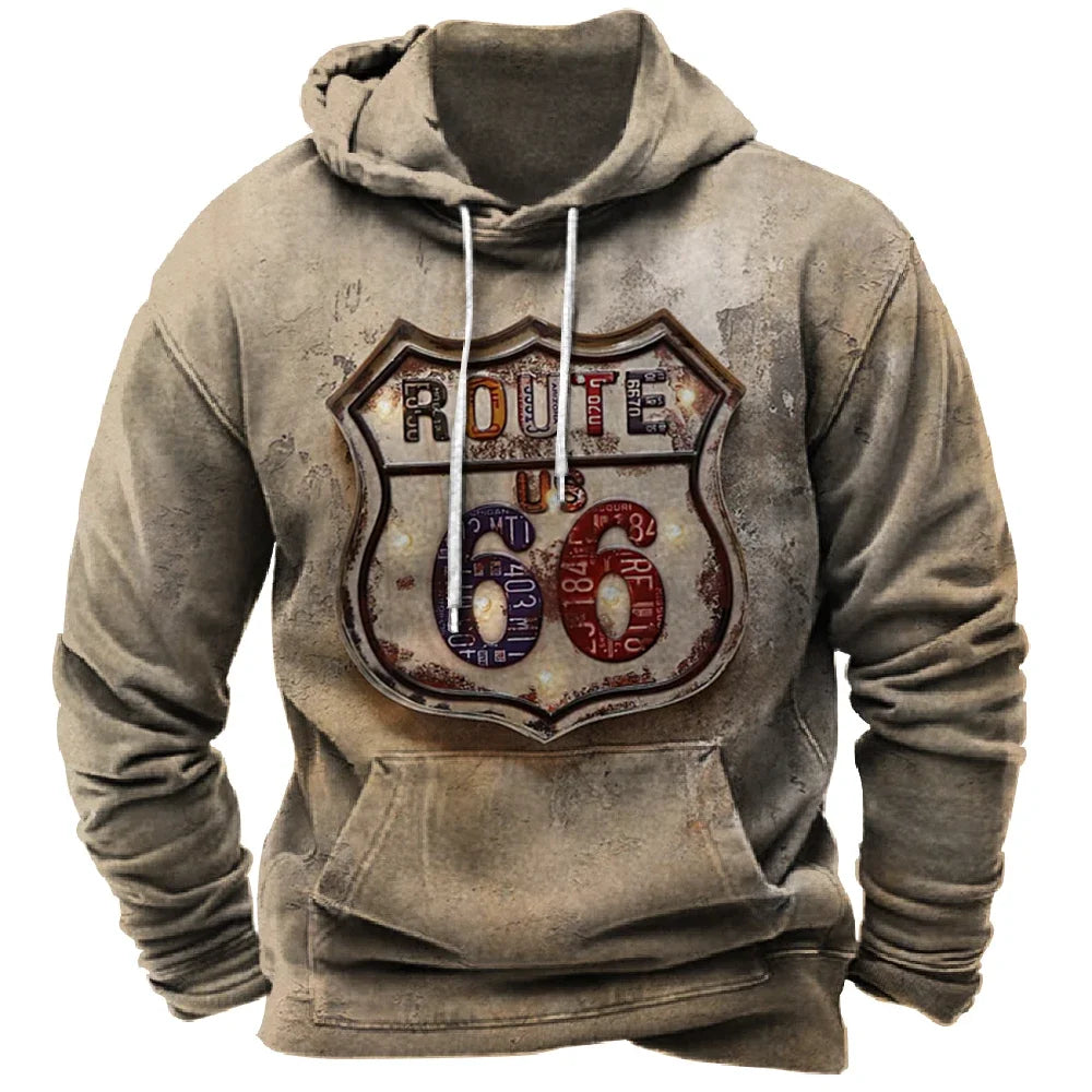 Vintage Hoodie Route 66 FM