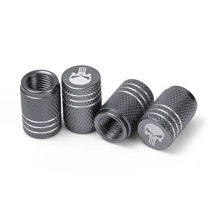 4PCS Skull Aluminum Tire Valve Caps FC