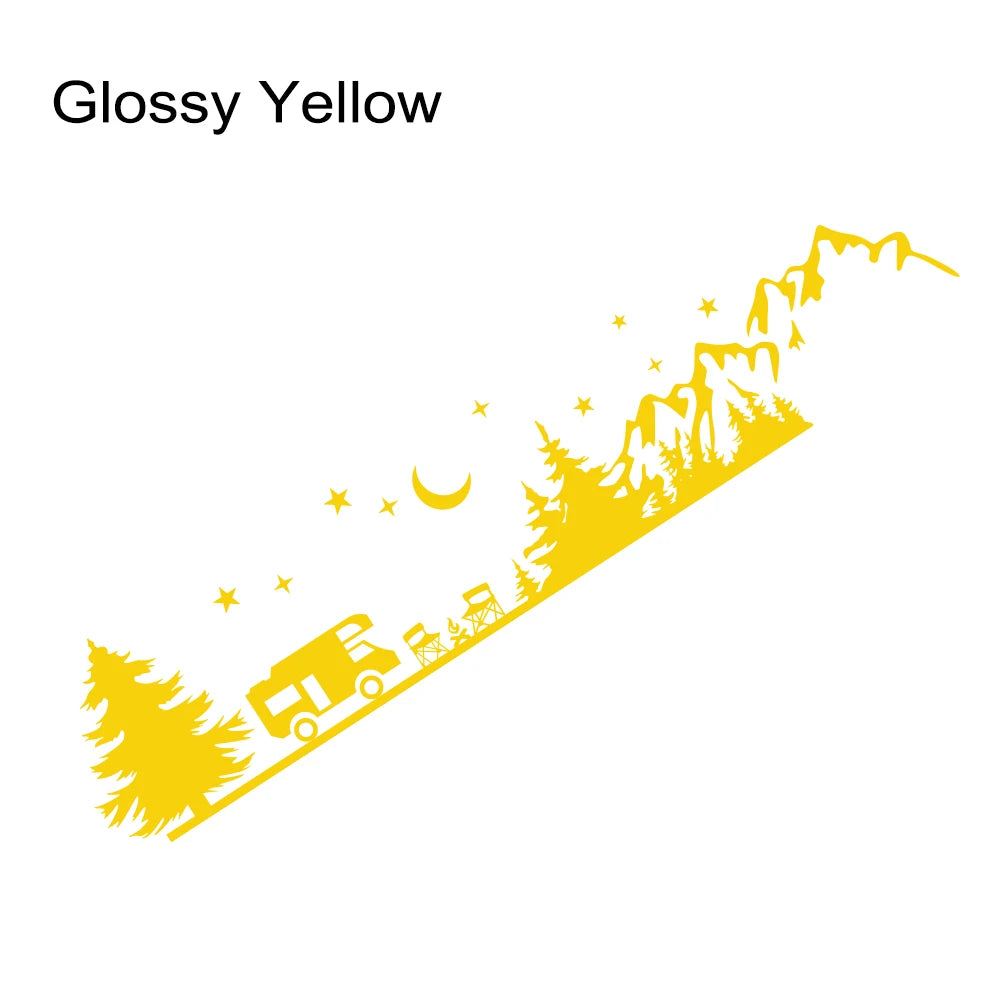 Mountain & Forest Campsite Graphic Decal MV