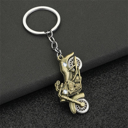 Retro Motorcycle Keyring FM