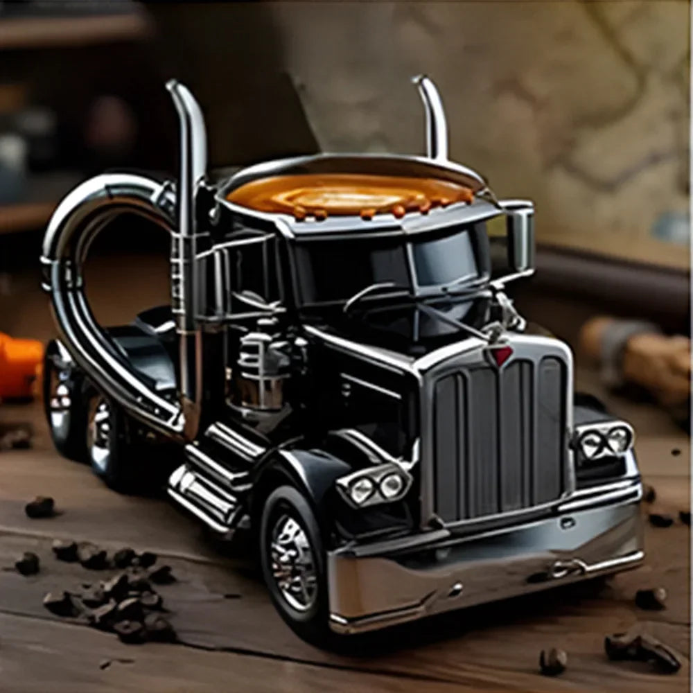 3D Semi-Truck Model Coffee Mug TS