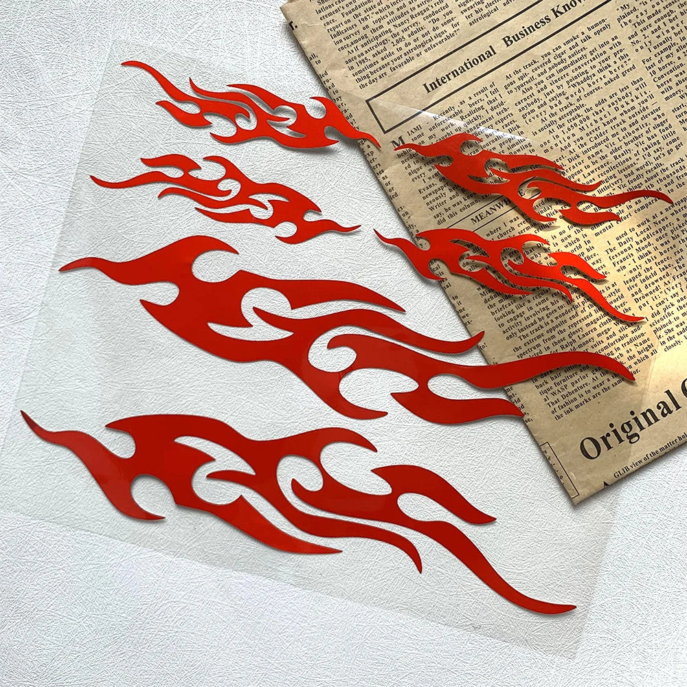 Flame Reflective Moto Stickers FM