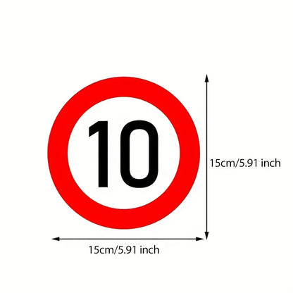 Circular Speed Limit Road Sign Decals FC