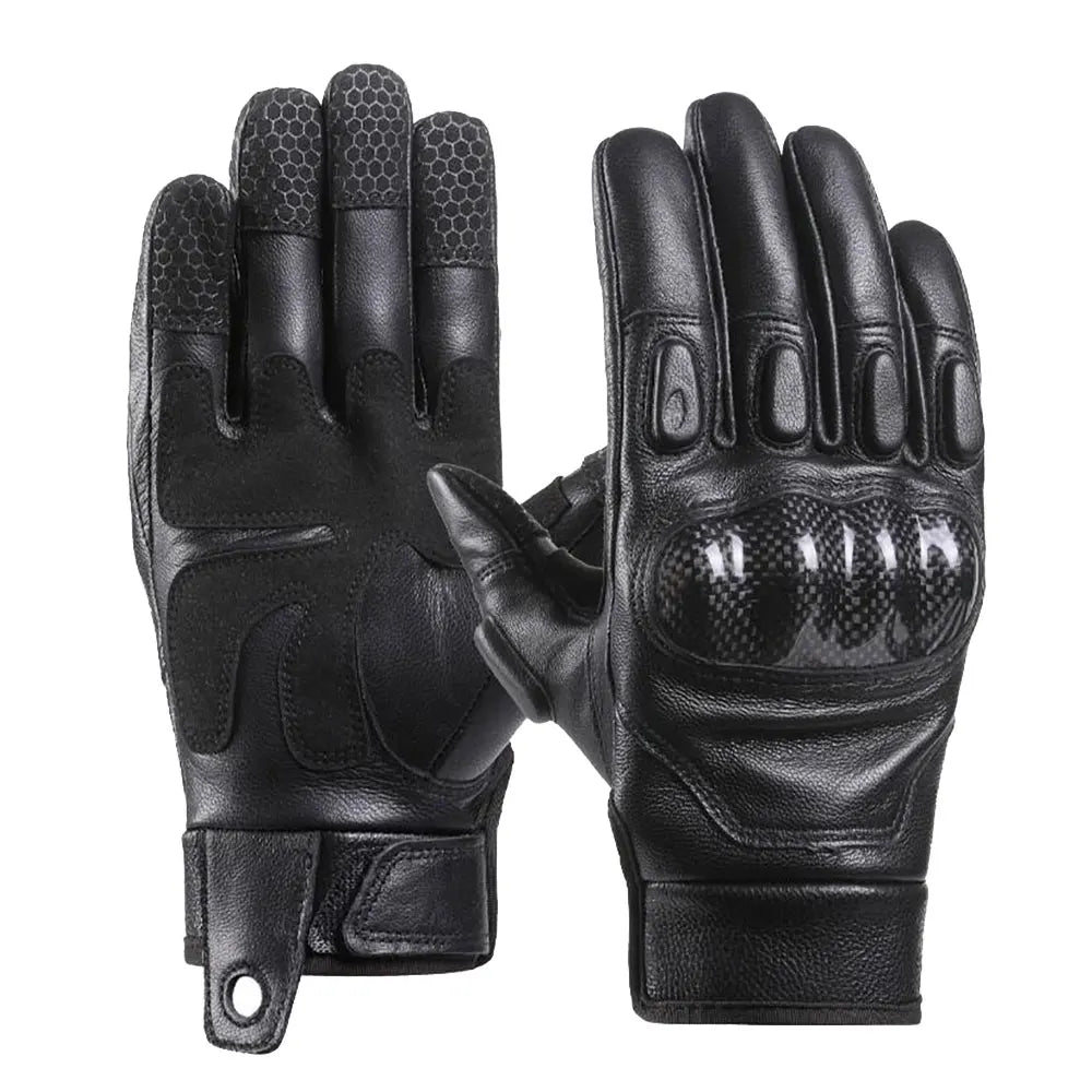 Moto Gloves Leather Breathable FM