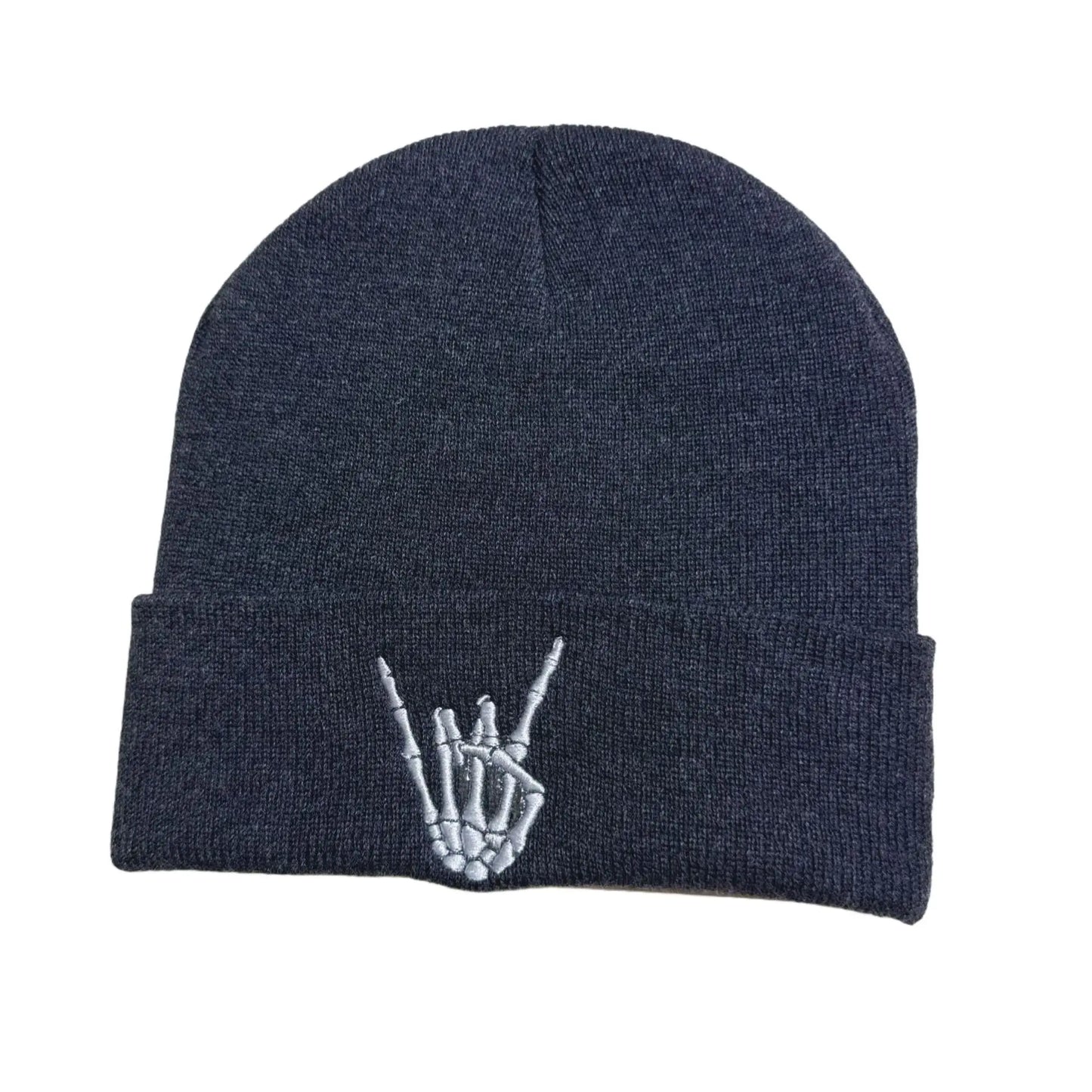 Skull Finger Embroidery Knitted Hat FM