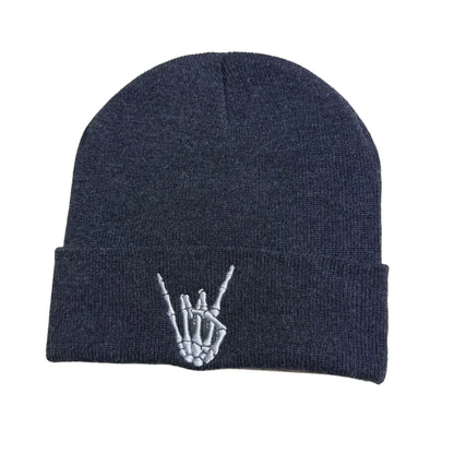Skull Finger Embroidery Knitted Hat FM
